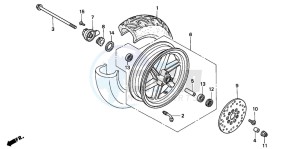 SFX50 drawing FRONT WHEEL