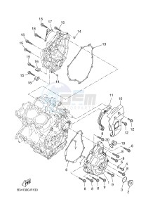 XSR700 (B341 B341 B341) drawing CRANKCASE COVER 1