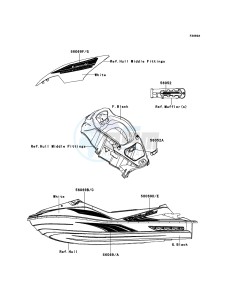 JET SKI ULTRA 300LX JT1500JCF EU drawing Decals(White)