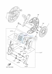 YFZ450R (BKDA) drawing FRONT BRAKE CALIPER