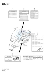 AN400 (E2) Burgman drawing LABEL (AN400L1 E2)