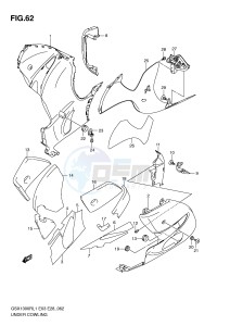 GSX1300R (E3-E28) Hayabusa drawing UNDER COWLING