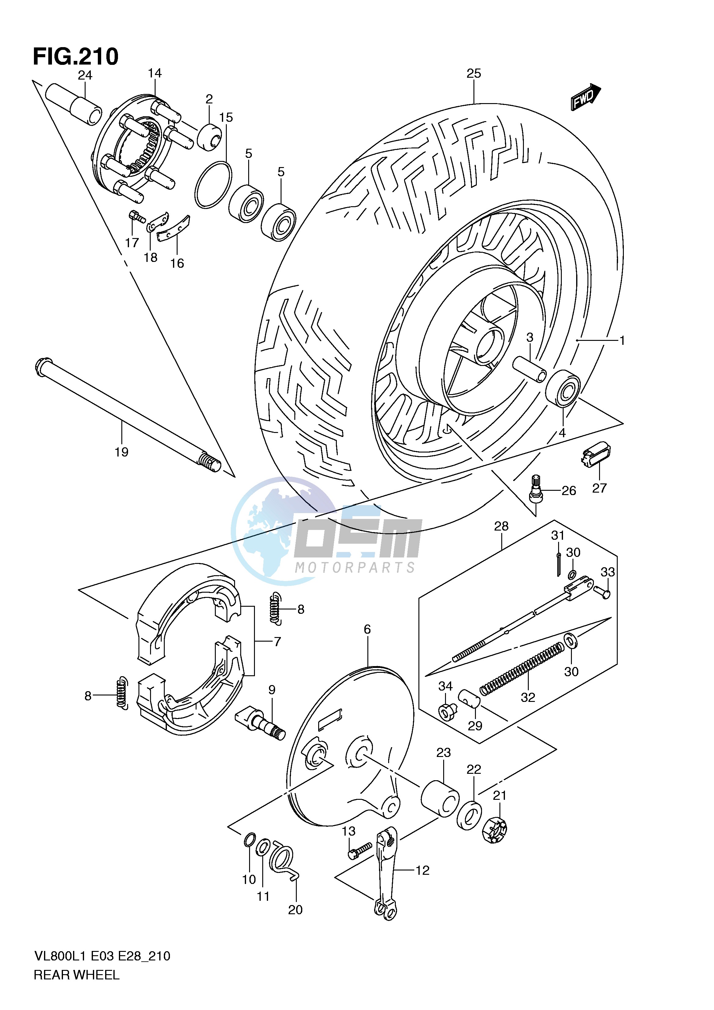 REAR WHEEL (VL800CL1 E3)