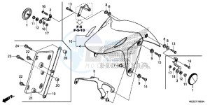 CB500FAF CB500F UK - (E) drawing FRONT FENDER