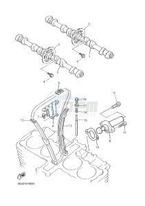 XJR1300C XJR 1300 (2PN3) drawing CAMSHAFT & CHAIN