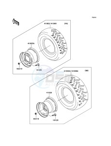 KLF300 4x4 KLF300C6F EU GB drawing Tires