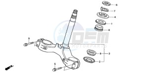 VTR1000SP RC51 drawing STEERING STEM