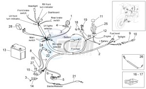 Scarabeo 100 4T e3 drawing Electrical system