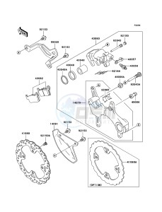 KX450F KX450D8F EU drawing Rear Brake