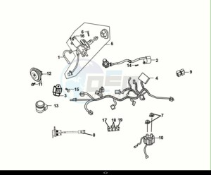 FIDDLE IV 125 (XG12W1-EU) (M0-M3) drawing WHIRE HARNESS