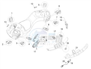 MP3 350 MAXI SPORT E4 ABS (EMEA) drawing Selectors - Switches - Buttons