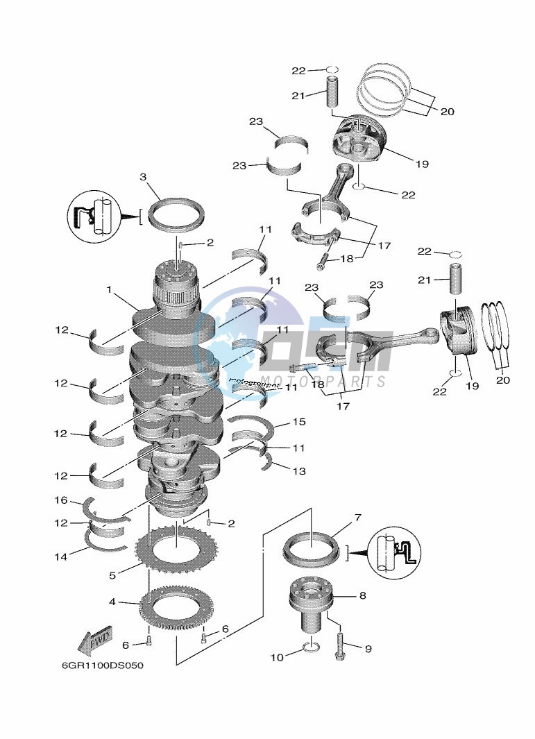 CRANKSHAFT--PISTON