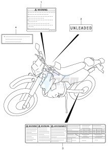 DR-Z400 (E1) drawing LABEL (MODEL Y)