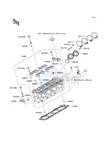 ZX 1000 C [NINJA ZX-10R] (C2) C2 drawing CYLINDER HEAD