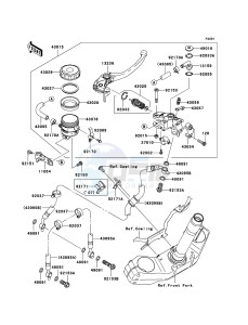 Z1000 ZR1000B8F FR GB XX (EU ME A(FRICA) drawing Front Master Cylinder