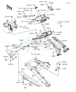 Z1000 ABS ZR1000GEFA FR GB XX (EU ME A(FRICA) drawing Rear Fender(s)