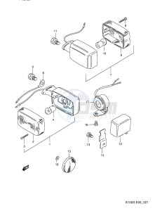 A100 (E6) drawing TURN SIGNAL LAMP (P23,P32)