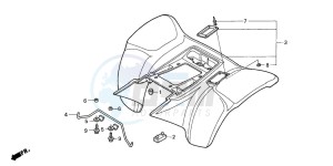 TRX400EX FOURTRAX 400 EX drawing REAR FENDER