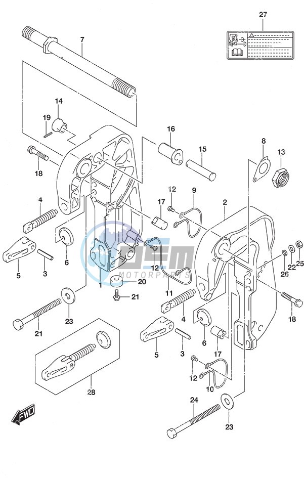 Clamp Bracket w/Power Tilt