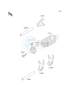 KLX 300 A [KLX300R] (A7-A9) [KLX300R] drawing GEAR CHANGE DRUM_SHIFT FORK-- S- -