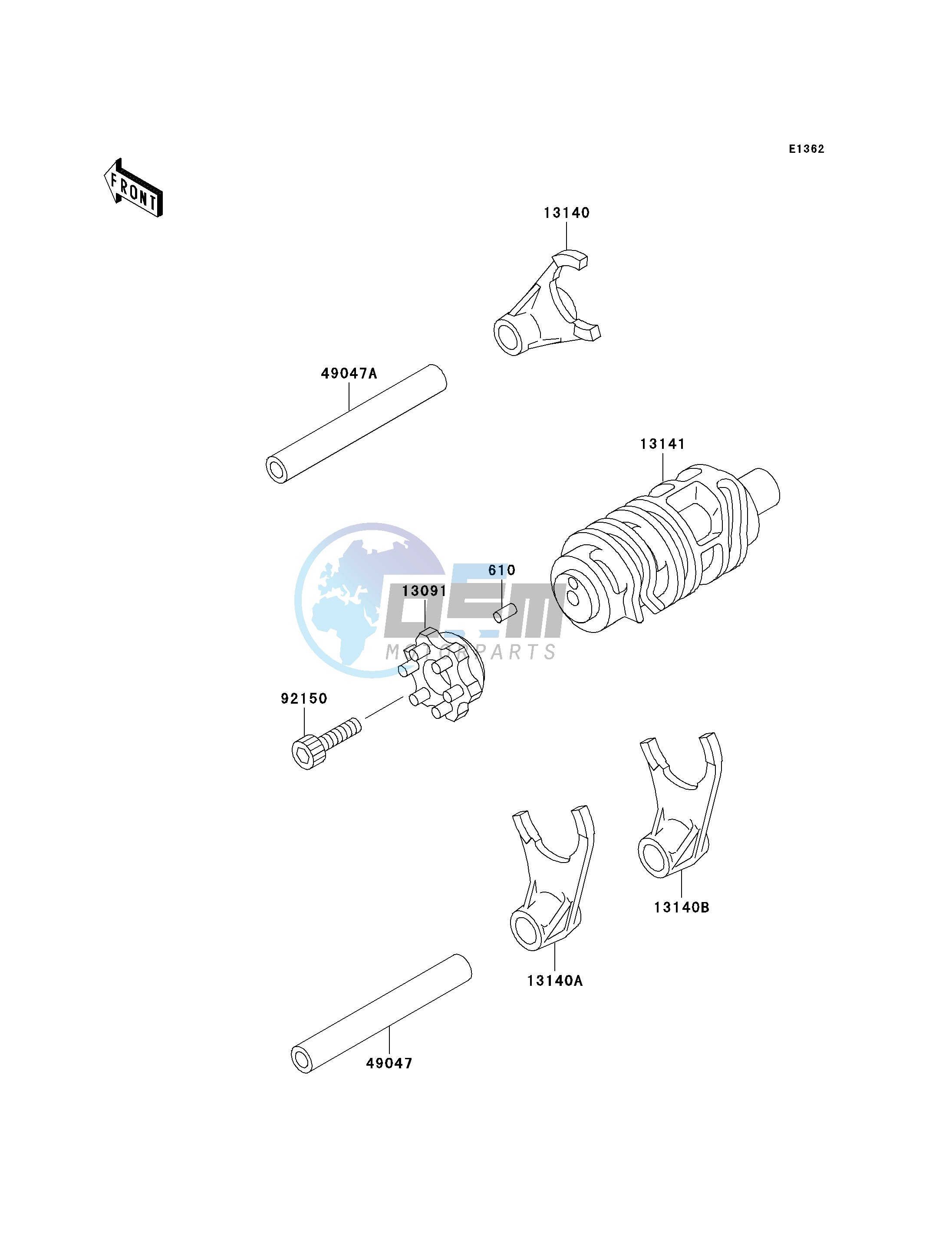 GEAR CHANGE DRUM_SHIFT FORK-- S- -