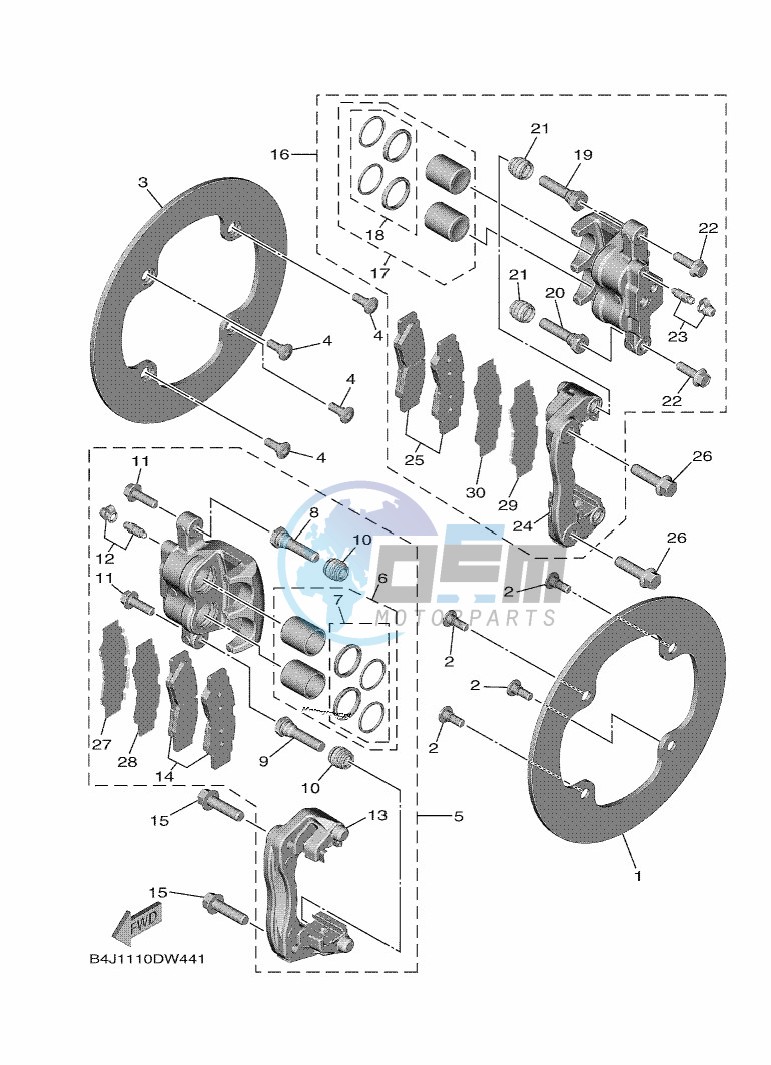 REAR BRAKE CALIPER