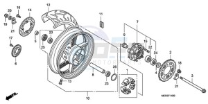 CBF600NA9 Europe Direct - (ED / ABS) drawing REAR WHEEL