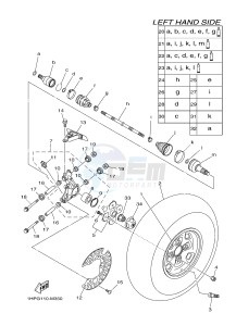 YFM550FWAD YFM550PHF GRIZZLY 550 EPS HUNTER (2LBC) drawing REAR WHEEL