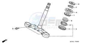 VFR800A9 France - (F / ABS CMF MME) drawing STEERING STEM