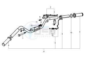 LX 125 drawing Front Brake Control