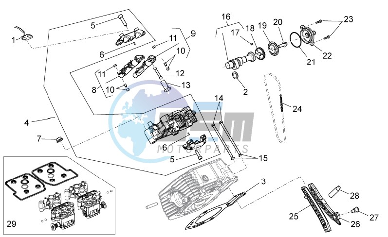 RH cylinder timing system (bowl)