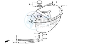 C50 drawing FUEL TANK (C50P/C50T)