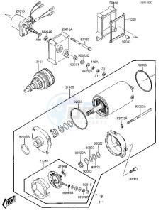 JF 650 A [X2] (A3) [X2] drawing STARTER MOTOR