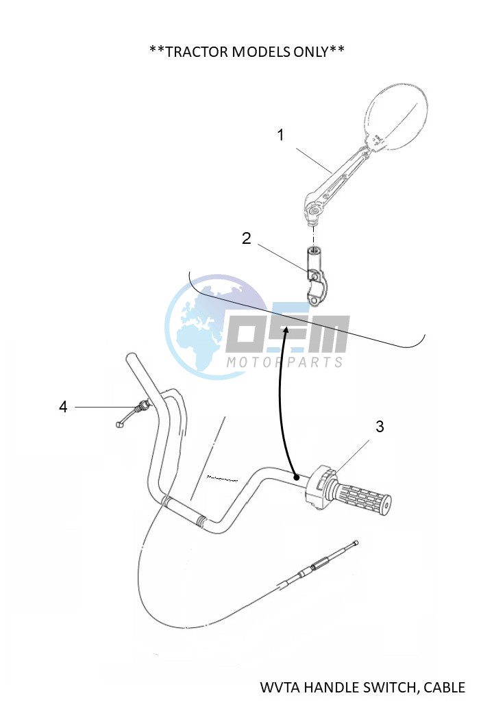 WVTA HANDLE SWITCH, CABLE