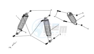 QUAD LANDER 300SL drawing REAR SUSPENSION