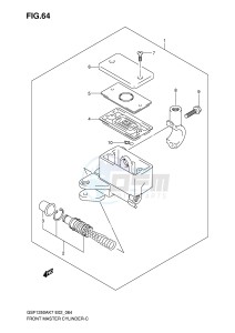 GSF1250 (E2) Bandit drawing FRONT MASTER CYLINDER (GSF1250K7 AK7 K8 AK8 K9 AK9)