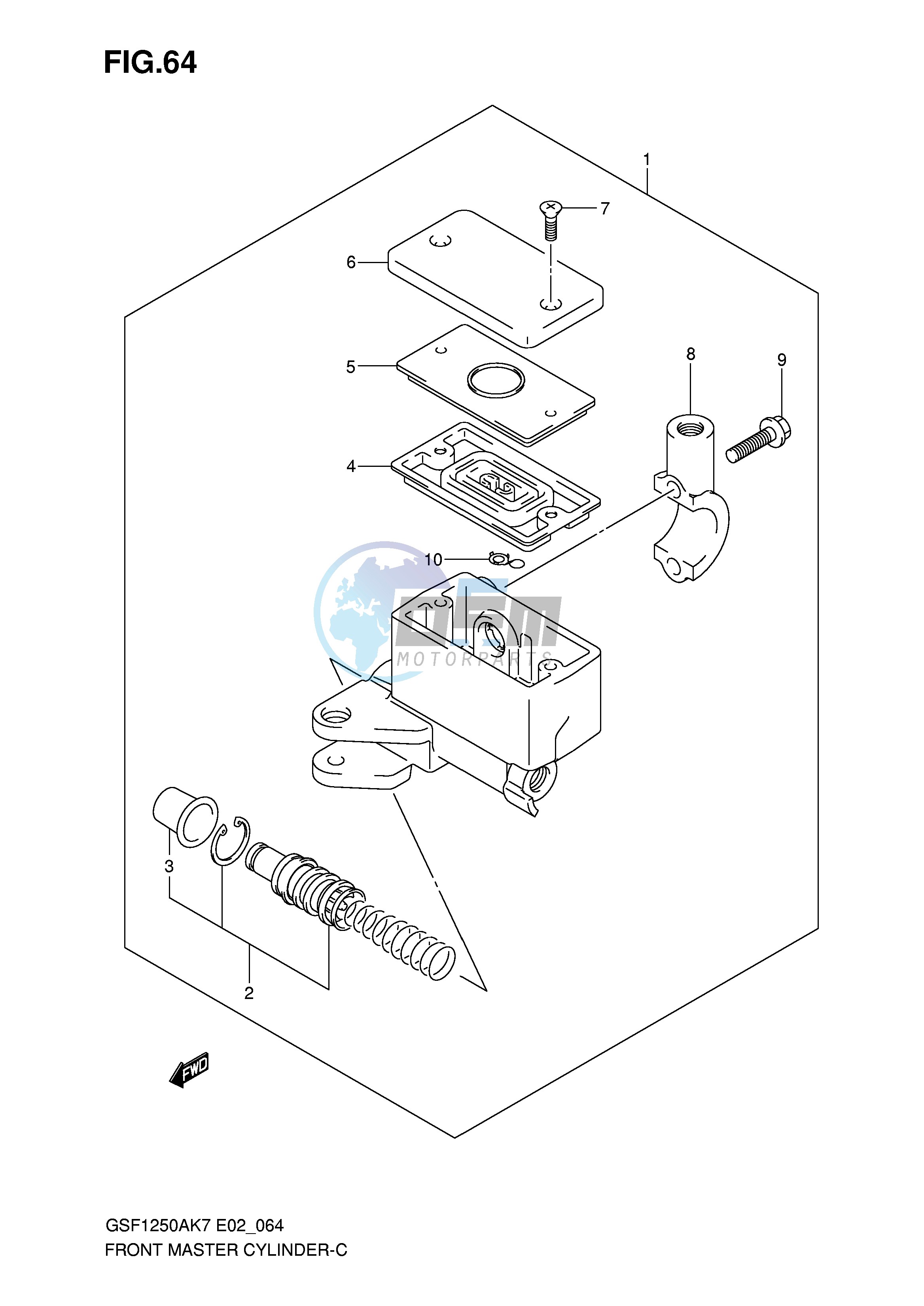 FRONT MASTER CYLINDER (GSF1250K7 AK7 K8 AK8 K9 AK9)