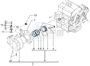 X9 500 drawing Cylinder-piston-wrist pin assy