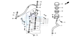 CBR600FR drawing REAR BRAKE MASTER CYLINDER