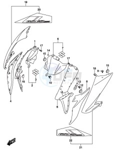 GSX-S1000 A drawing FRAME BODY COVER (GSX-S1000AZUFL8 E21)