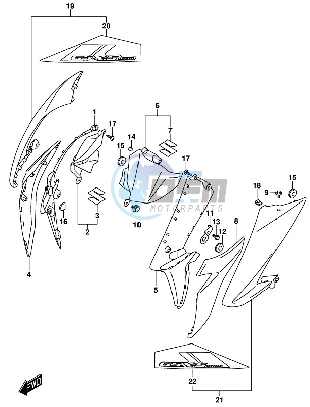 FRAME BODY COVER (GSX-S1000AZUFL8 E21)