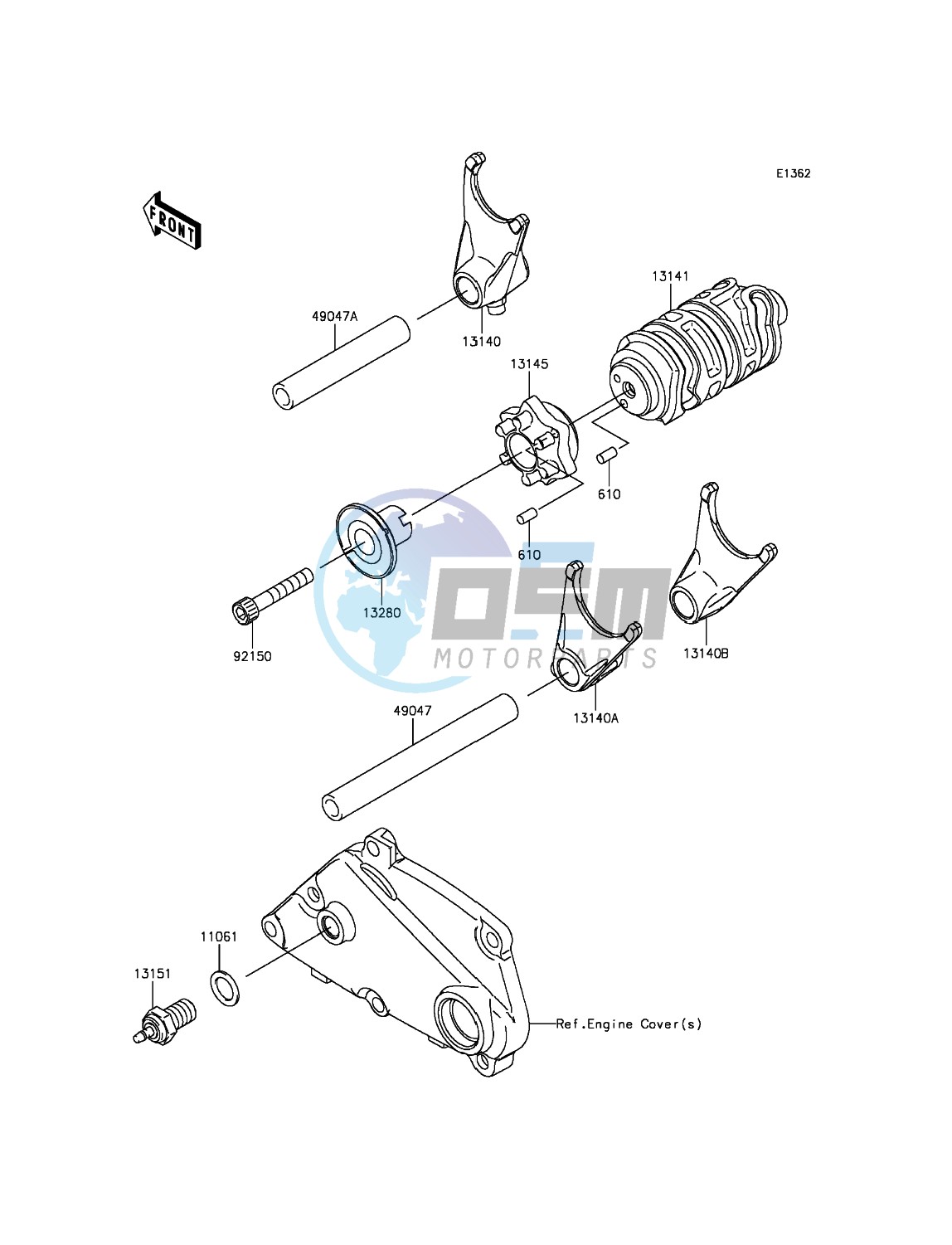 Gear Change Drum/Shift Fork(s)