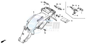 CB250 NIGHTHAWK drawing REAR FENDER