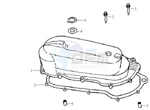 JET 50 KH ENGINE drawing CRANKCASE COVER LEFT