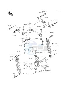 KLF 300 C [BAYOU 300 4X4] (C1-C4) [BAYOU 300 4X4] drawing REAR SUSPENSION