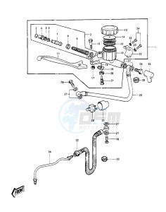 S3 A [MACH II] (A) 400 [MACH II] drawing FRONT MASTER CYLINDER -- 74-75 S3_S3-A- -