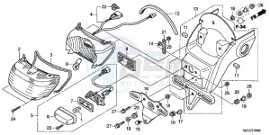 VT750C2BC drawing TAILLIGHT (VT750C2B/C2S)