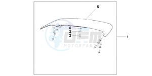 ST1300A9 Korea - (KO / ABS MME) drawing TOP BOX SPOILER CANDY GLORY RED