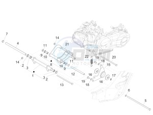 GTS Super 150 ie 4T 3V (APAC) (Au, Ex, Jp, Ri, T, V) drawing Swinging arm