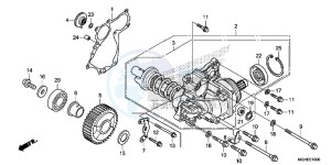 VFR1200XDE CrossTourer - VFR1200X Dual Clutch 2ED - (2ED) drawing SIDE GEAR CASE